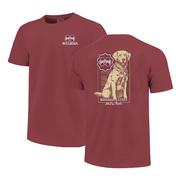 Mississippi State Retriever Wooden Frame Comfort Colors Tee